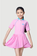 Arena Girls' 1pc Short Sleeved Swimsuit