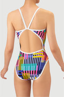 Arena Fusion Colors Girls' TOUGHSUIT Series Training Swimsuit