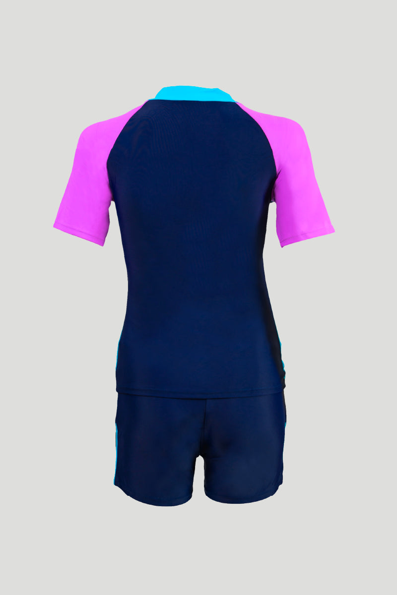 Ladies' 2pc Short Sleeve Tankini Set