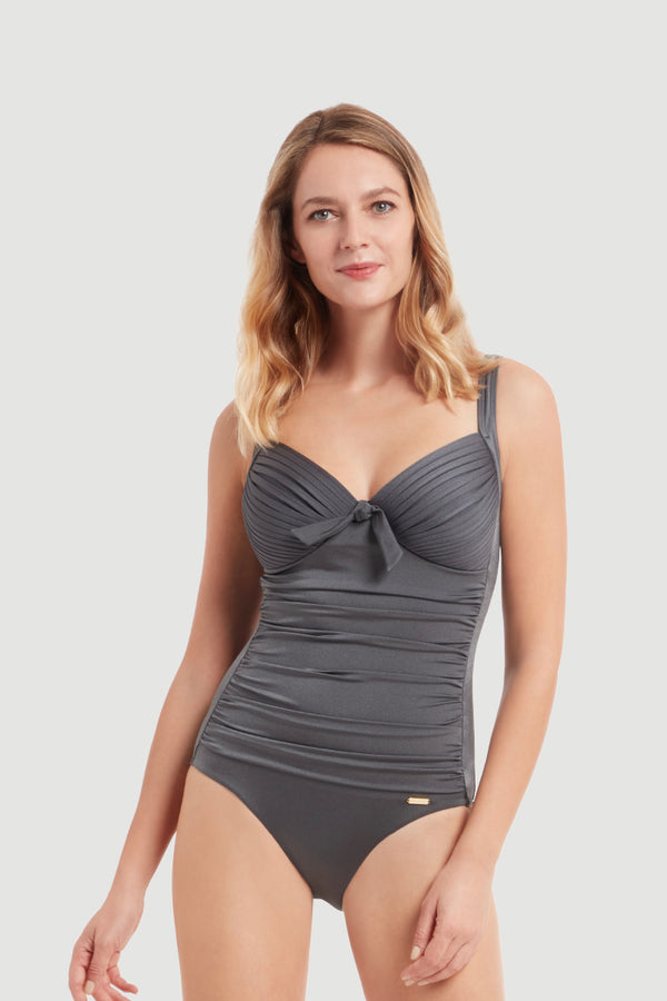 Sunseeker Ladies' 1pc Pleated Front Swimsuit