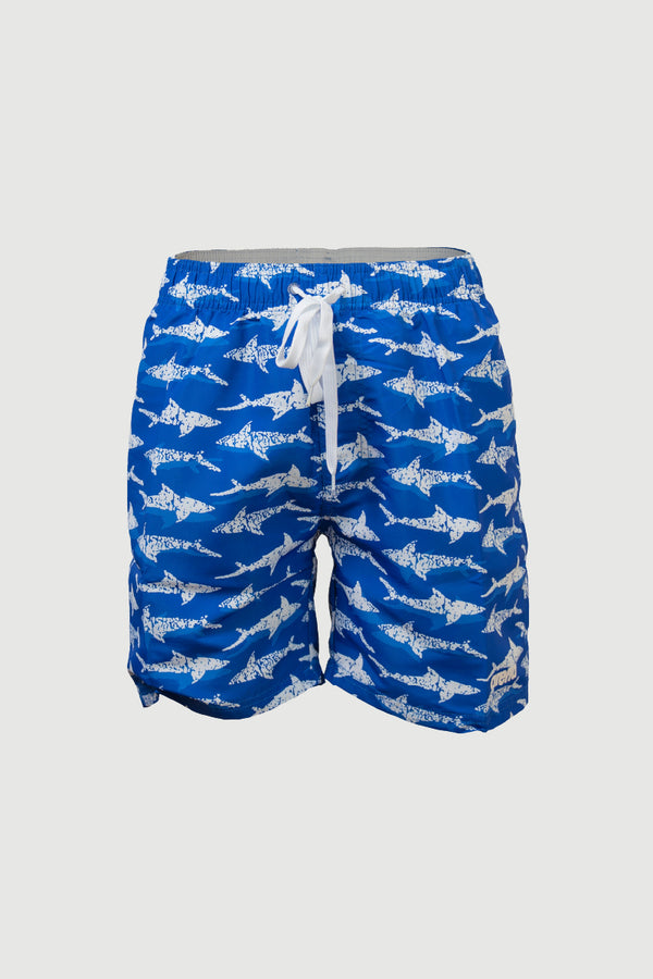 Arena Adult's Shark Print Beach Shorts - 17"