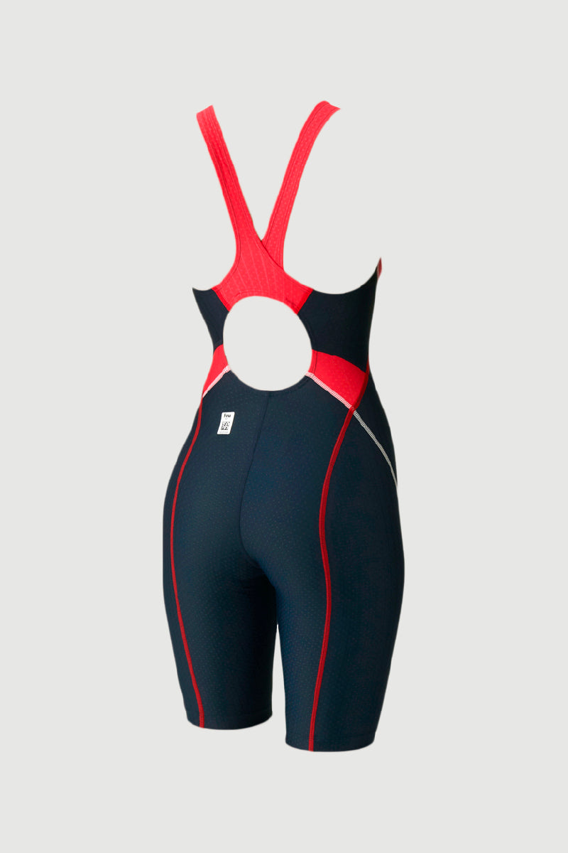 Arena Girls' Racing 1pc Half Spat Swimsuit for Competitions