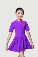 Arena Girls' 1pc Short Sleeved Swimsuit