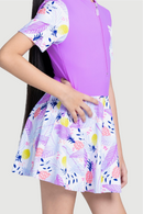 Arena Girls' 1pc Tropical Pattern Skirt Swimsuit