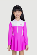 Arena Girls' 1pc Long Sleeved Skirt Swimsuit