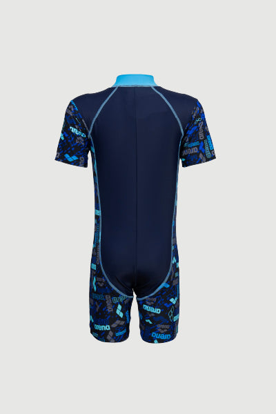 Arena Junior One Piece UV Short Sleeve Half Swimming Suit