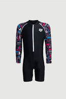 Arena Junior One Piece UV Long Sleeve Half Swimming Suit