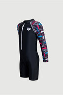 Arena Junior One Piece UV Long Sleeve Half Swimming Suit