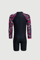 Arena Junior One Piece UV Long Sleeve Half Swimming Suit