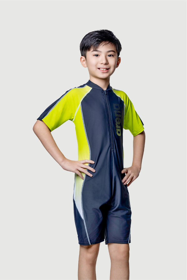 Arena Junior 1 PC Short Sleeve Half Swimming Suit