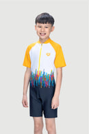 Arena Junior 1 PC Short Sleeve Half Swimming Suit