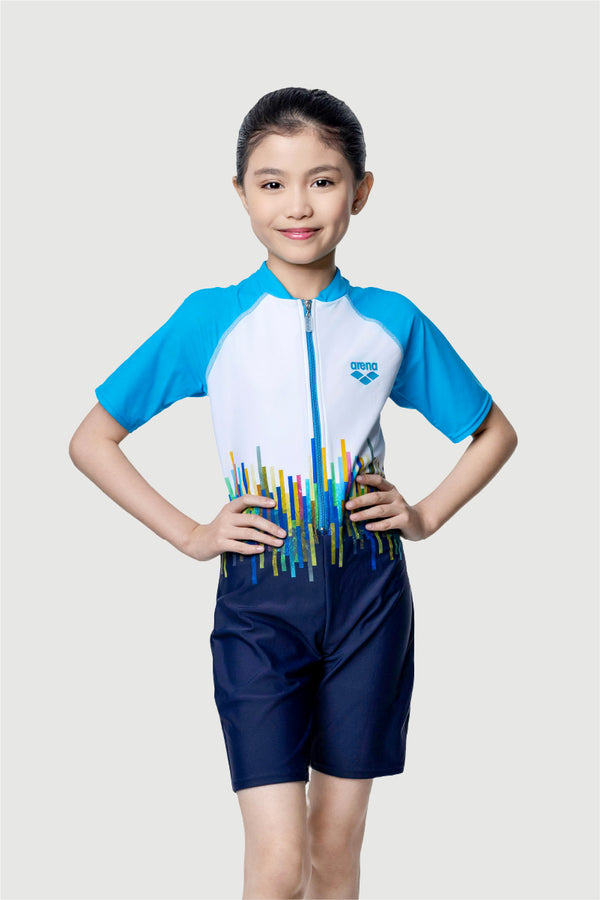 Arena Junior 1 PC Short Sleeve Half Swimming Suit