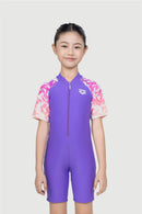 Arena Junior 1 PC Short Sleeve Half Swimming Suit