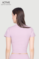Sun Paradise ACTIVE Ladies Short Sleeved Workout Fit Cropped Top
