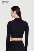 Sun Paradise ACTIVE Ladies Long Sleeved Workout Fit Cropped Top