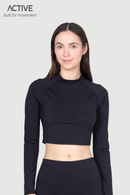 Sun Paradise ACTIVE Ladies Long Sleeved Workout Fit Cropped Top