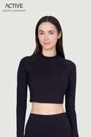 Sun Paradise ACTIVE Ladies Long Sleeved Workout Fit Cropped Top