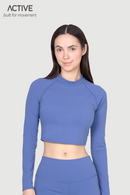 Sun Paradise ACTIVE Ladies Long Sleeved Workout Fit Cropped Top
