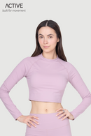 Sun Paradise ACTIVE Ladies Long Sleeved Workout Fit Cropped Top