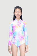 Sun Paradise Girls' One Piece Long Sleeved UV Swimsuit