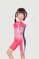 Sun Paradise One Piece UV Long Sleeve Half Swimming Suit for Junior