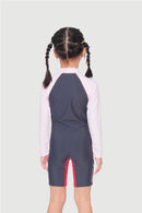 Sun Paradise One Piece UV Long Sleeve Half Swimming Suit for Junior