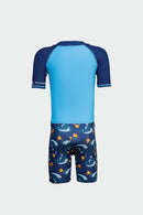 Sun Paradise Junior Two Piece UV Whale Half Suit