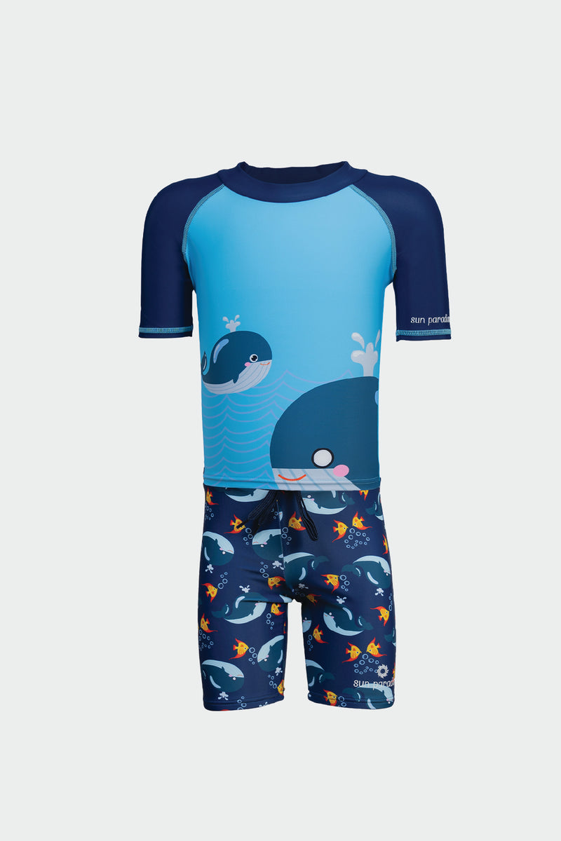 Sun Paradise Junior Two Piece UV Whale Half Suit
