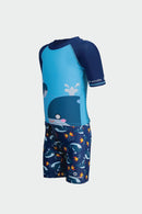 Sun Paradise Junior Two Piece UV Whale Half Suit