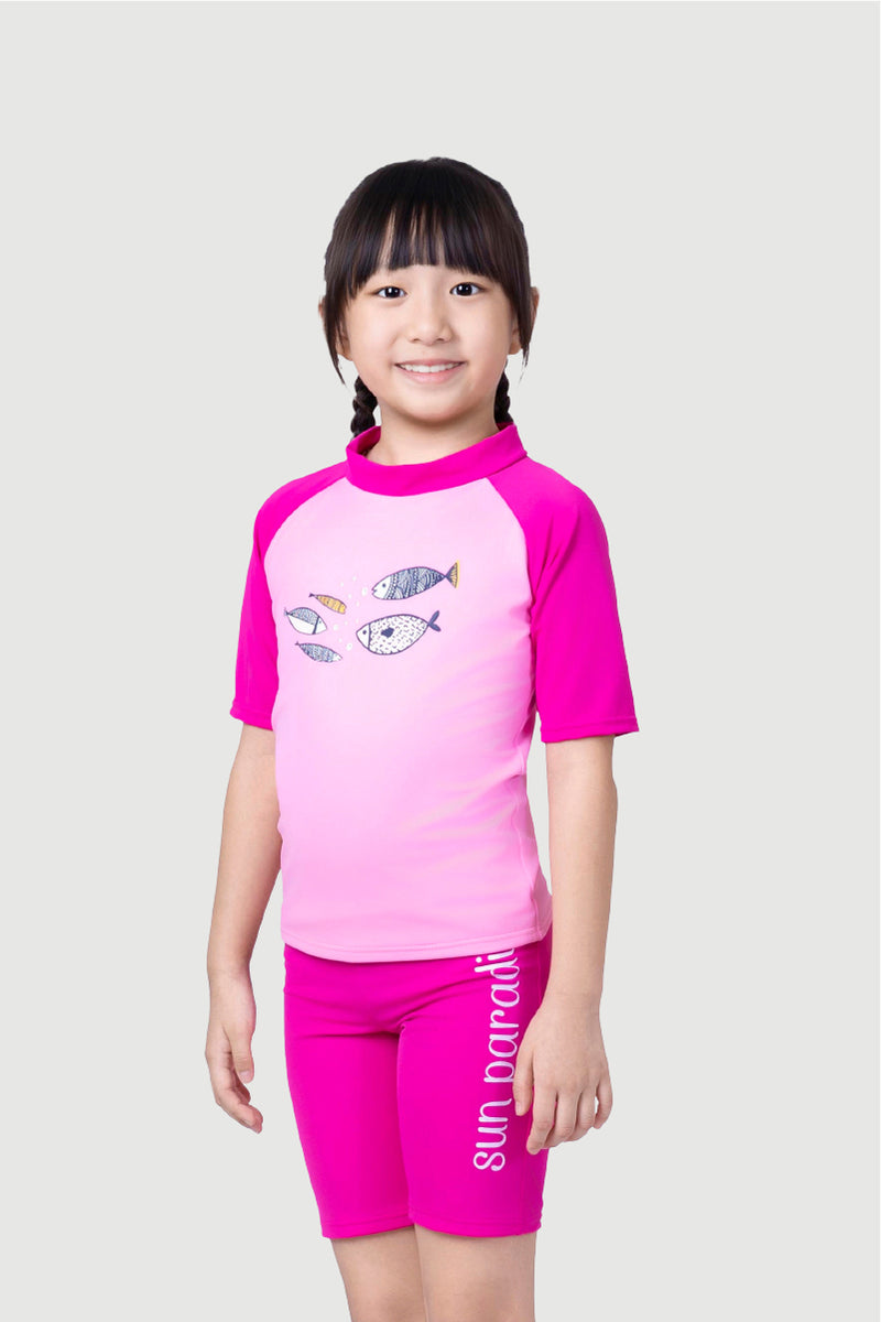 Sun Paradise Junior Two Piece UV Fish Half Suit
