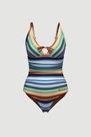 Sunseeker Ladies 1pc Tie Front Swimsuit