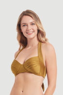 Sunseeker Pleated Halter Bikini Top