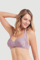 Sunseeker Pleated Halter Bikini Top