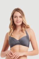 Sunseeker Pleated Halter Bikini Top