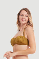 Sunseeker Pleated Bandeau Bikini Top