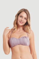 Sunseeker Pleated Bandeau Bikini Top