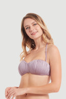 Sunseeker Pleated Bandeau Bikini Top