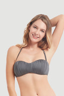 Sunseeker Pleated Bandeau Bikini Top