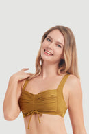 Sunseeker Pleated Square Neck Bikini Top