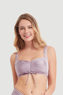 Sunseeker Pleated Square Neck Bikini Top