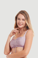 Sunseeker Pleated Square Neck Bikini Top