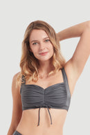 Sunseeker Pleated Square Neck Bikini Top