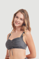 Sunseeker Pleated Square Neck Bikini Top