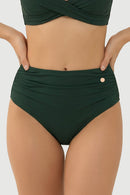 Sunseeker Core Solid Ruched Waistband Full Classic Pant