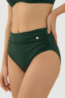 Sunseeker Core Solid Ruched Waistband Full Classic Pant