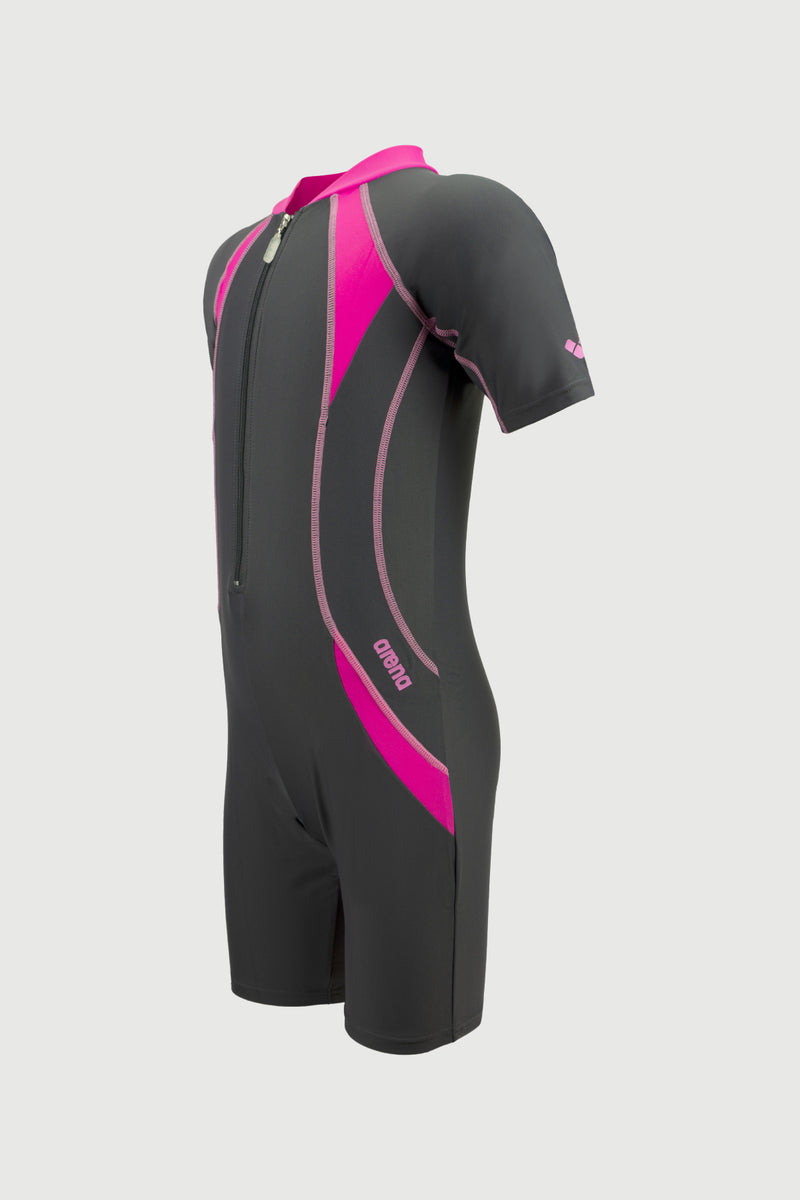 Arena Junior One Piece Short Sleeve UV Half Swimming Suit