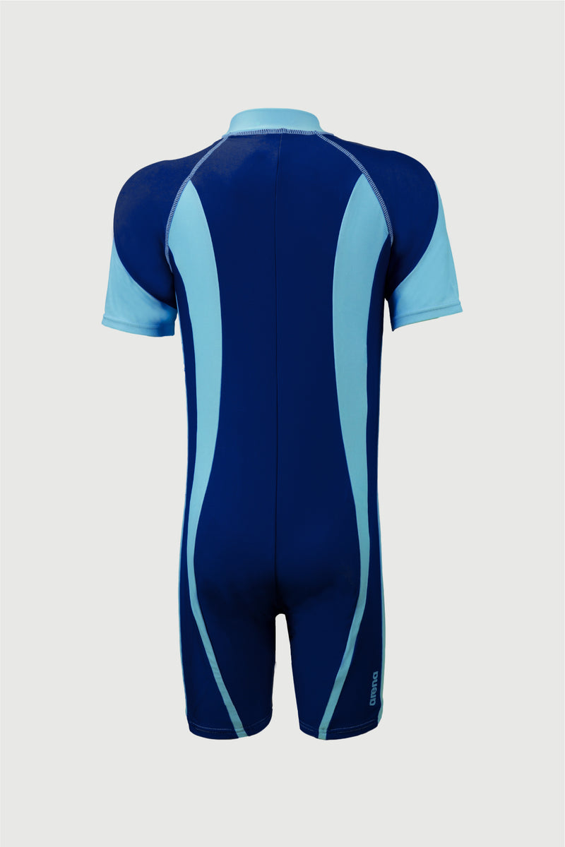 Arena One Piece UV Short Sleeve Half Swimming Suit for Kids