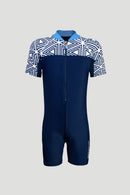 Arena Junior One Piece UV Short Sleeve Half Swimming Suit