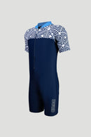 Arena Junior One Piece UV Short Sleeve Half Swimming Suit
