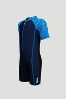 Arena Junior One Piece UV Short Sleeve Half Swimming Suit
